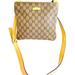 Gucci Bags | Gucci Vintage Brown Patent Gg Canvas Cross Body Bag | Color: Brown/Yellow | Size: 9 In X 0.5 In X 8 In