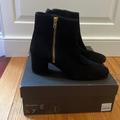 J. Crew Shoes | Jcrew Black Suede Side Zip Booties | Color: Black | Size: 7