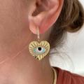 Anthropologie Jewelry | Evil Eye Earrings | Color: Gold/White | Size: Os