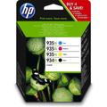 HP Original Ink Cartridge - 934XL/935XL, Cyan / Magenta / Yellow / Black - 1,000 / 825 Pages (Black & White / Colour) Pack of 1 with 4 Pieces