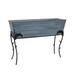 Longshore Tides Lawrence Hill Steel Elevated Planter Metal in Blue | 25.75 H x 35.25 W x 11 D in | Wayfair 663D09B19A1A4C738116F173C67EDAC5