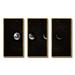 Design Art Moon Phases In The Night Sky - Modern Framed Canvas Wall Art Set Of 3 Canvas, Wood in Black/White | 32 H x 48 W x 1 D in | Wayfair