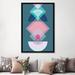 East Urban Home 'Geometric Play I' Graphic Art Print on Wrapped Canvas in Blue/Green/Pink | 18 H x 12 W x 1.5 D in | Wayfair