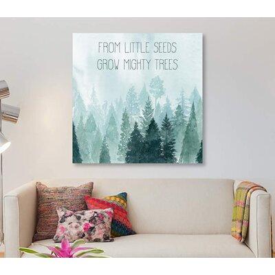 East Urban Home 'Little Grower I' Graphic Art Print on Canvas Canvas, Cotton in Blue/Green/White | 12 H x 12 W x 0.75 D in | Wayfair