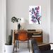 East Urban Home 'Floral I' Print on Canvas Canvas, Cotton in Blue/Indigo/Pink | 12 H x 8 W x 0.75 D in | Wayfair 4747CEFB84064794905A9ACEDE83123D