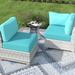 Wade Logan® Ayomikun Indoor/Outdoor Cushion Cover Acrylic in Green/Gray/Blue | 28" W x 28" H | Wayfair 34CCA0E73A644FBE8DA518BD8CE3D628