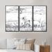 Dakota Fields Rhino In African Safari - Traditional Framed Canvas Wall Art Set Of 3 Metal in Black/Gray/White | 32 H x 48 W x 1 D in | Wayfair