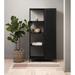 "Black Malibu One Door Wardrobe In Steel - Unique Furniture 46190602 "