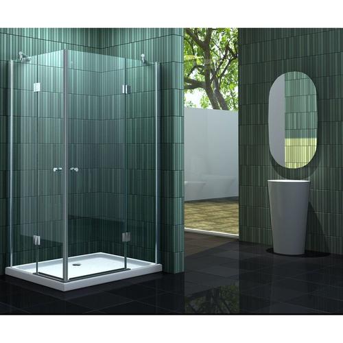 Duschkabine neotec 120 x 80 x 195 cm ohne Duschtasse – Klarglas