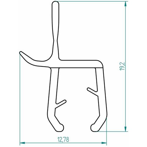 Spritzschutzprofil 2 x 424 mm Profil Spritzschutz Duschdichtung - Breuer