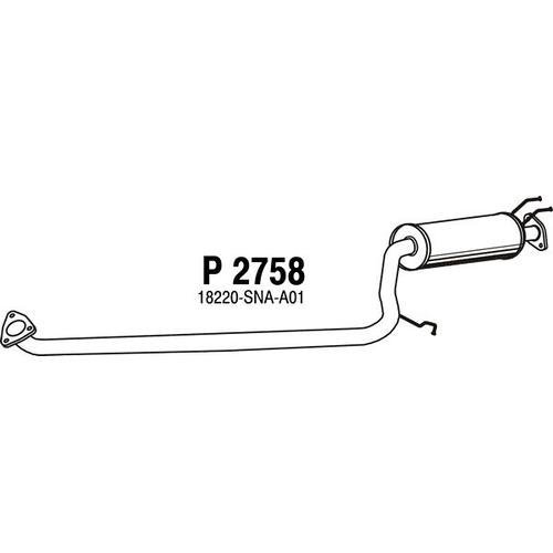 VEGAZ Mittelschalldämpfer Mitte für HONDA 18220-SNA-A01 18220-SNA-A11 HOS-214