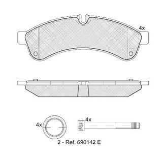 A.B.S. Bremsbelagsatz, Scheibenbremse 37638 hinten rechts links für IVECO 504232820 500055652 42555633 Image