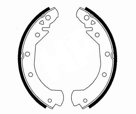 A.B.S. Bremsbackensatz 40564 hinten rechts links für GMC 12510002 12510003 12321420 Image