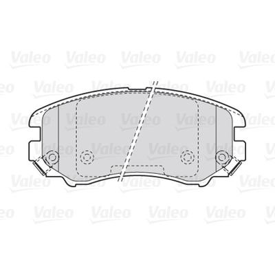 VALEO Bremsbelagsatz, Scheibenbremse FIRST vorne rechts links für HYUNDAI KIA (DYK) (BEIJING) 581011FE01 581011FE00 5810