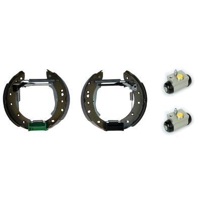 BREMBO Bremsbackensatz KIT & FIT hinten rechts links vormontiert für PEUGEOT 424207 K 61 082