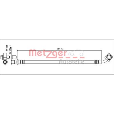 METZGER Bremsschlauch vorne rechts für GENERAL MOTORS VAUXHALL OPEL 13468086 4111551