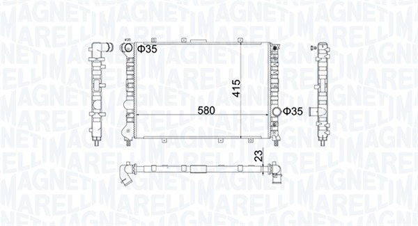 MAGNETI MARELLI Kühler, Motorkühlung 350213100700 für ALFAROME/Fiat/LANCI Image