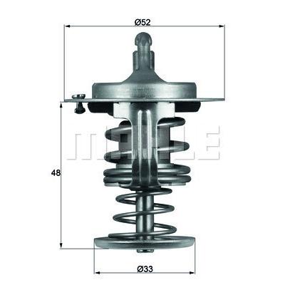 MAHLE Thermostat, Kühlmittel mit Dichtung 52mm für VW CUPRA AUDI TOYOTA SUBARU DAIHATSU 90048-33088 9091603153 J16340540