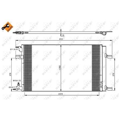 NRF Kondensator, Klimaanlage EASY FIT mit Dichtungen für VAUXHALL CHEVROLET OPEL 39010914 1850270 13325032 35919