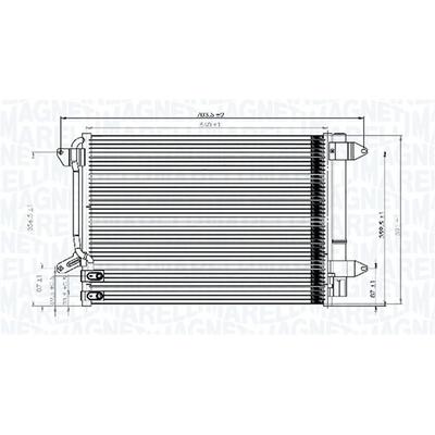 MAGNETI MARELLI Kondensator, Klimaanlage 560x398x16 für VAG 5C0820411E 5C0820411G 5C0820411F 350203845000