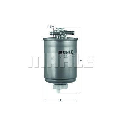 MAHLE Kraftstofffilter Ø80,0mm 80,0mm für SKODA VW SEAT CUPRA AUDI 6K0127401G 6K0127401H KL 103