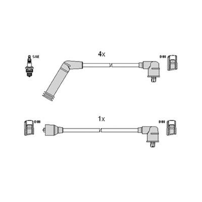 HITACHI Zündleitungssatz Hüco für HYUNDAI 2750102A00 2740102A00 2750102D00 134116