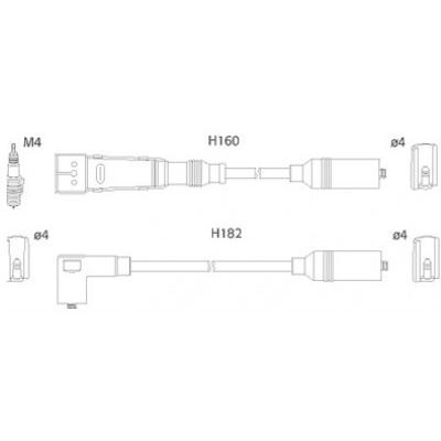 HITACHI Zündleitungssatz Hüco für AUDI 134717