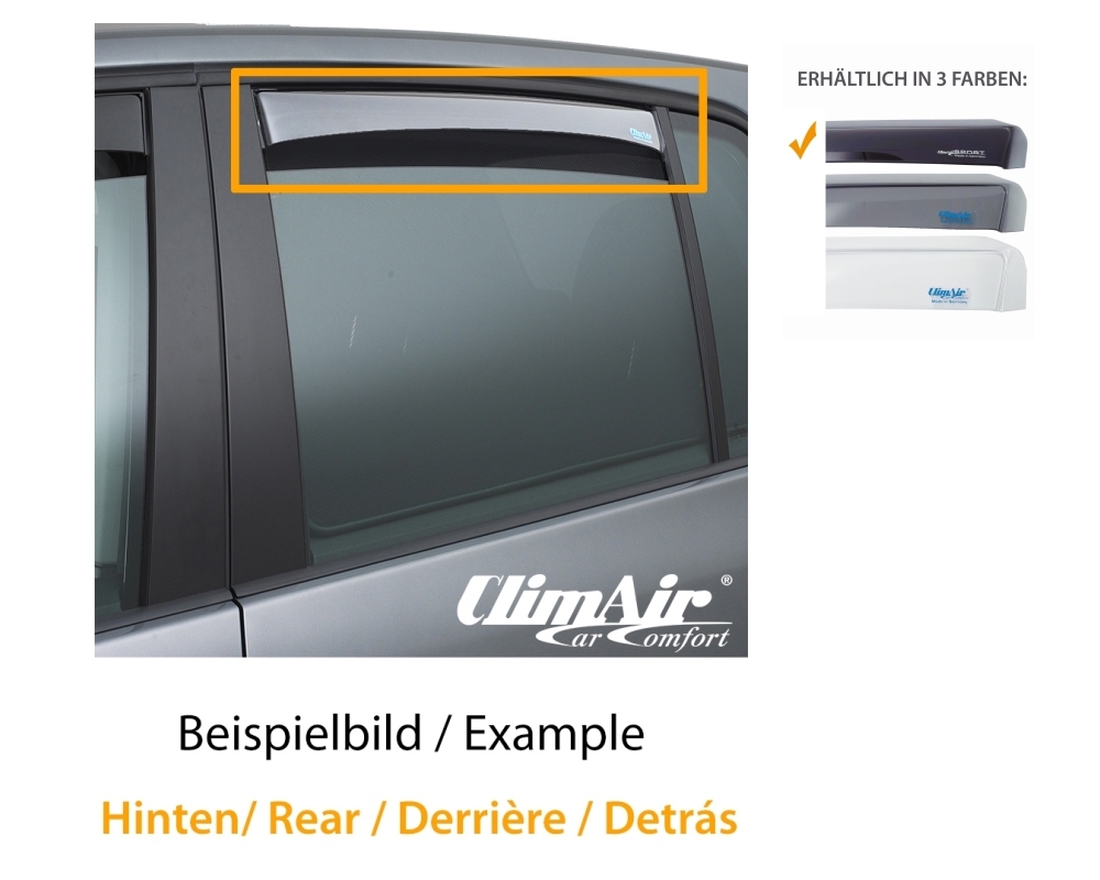 ClimAir Master (hintere Türen) stark getönt CLS0044042D Windabweiser Fensterschacht schwarz für SEAT Image