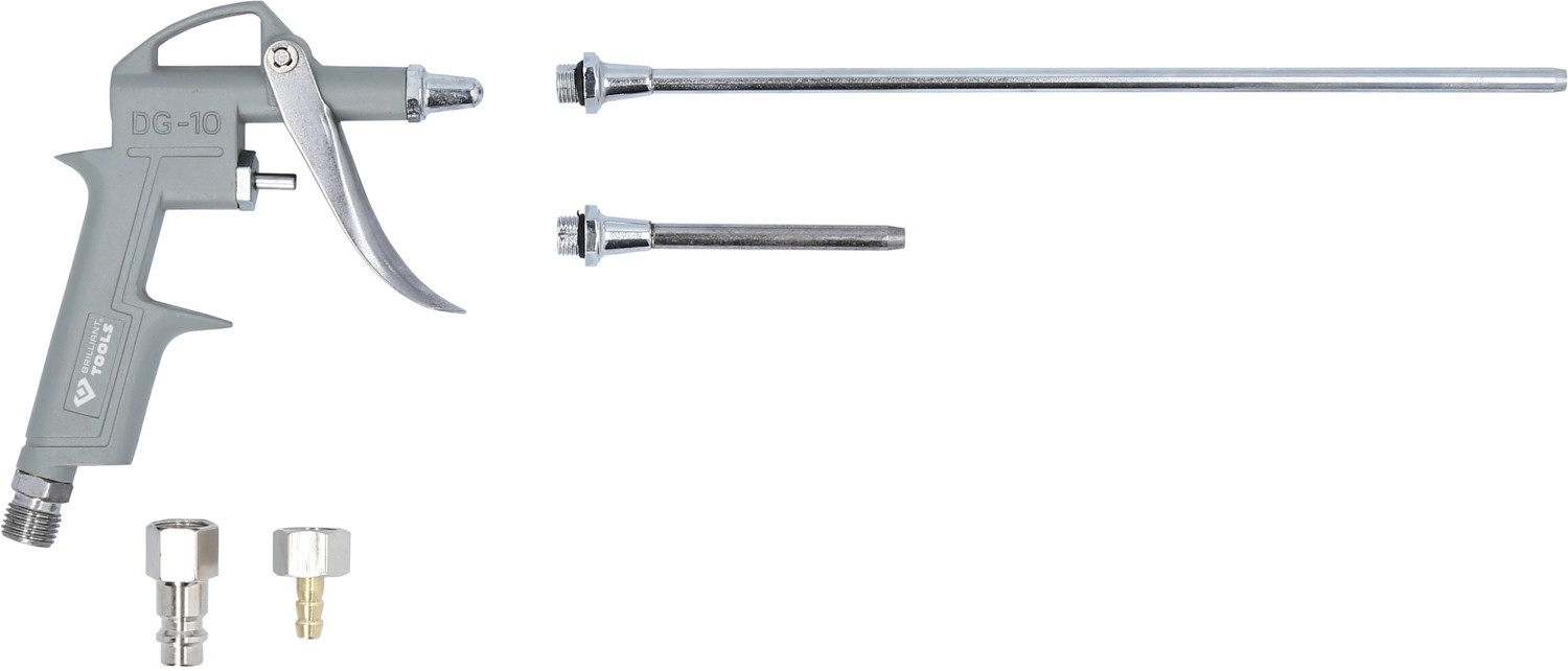 Brilliant Tools Druckluft-Ausblaspistole inklusive 3 Wechseldüsen Ausblaspistole (Druckluft),Saug-/Blaspistole (Druckluft) BT161103 Image