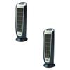 Lasko Portable Electric 1500W Room Oscillating Ceramic Tower Space Heater 2 Pack - 7.28