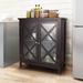 Costway Kitchen Buffet Sideboard Storage Cabinet w/Glass Doors & - See Details