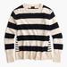 J. Crew Sweaters | J.Crew Italian Cashmere Mixed Stripe Crewneck Boxy Sweater Sz Xs | Color: Blue/Cream | Size: Xs