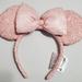 Disney Accessories | Disney Parks Millennial Pink Minnie Mouse Bow Sequins Ear Headband | Color: Pink | Size: Os