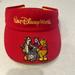 Disney Accessories | Disney World Youth Visor | Color: Red | Size: Osb