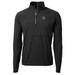 Men's Cutter & Buck Black Boise State Broncos Adapt Eco Knit Hybrid Recycled Quarter-Zip Pullover Top