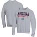 Men's Champion Gray Arizona Wildcats Baseball Stack Pullover Crewneck Sweatshirt