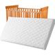 Gax Baby Cot Bed Mattress – Quilted Breathable | Anti Allergenic | Waterproof Cover for Toddler Pram, Swing, Cradle, Crib or Bassinet - Foam Density 25HC (White, 140 x 70 x 7.5 cm)