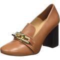 DreiMaster Klassik Damen Leder Pumps, Camel, 37 EU