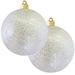 The Holiday Aisle® 6" (150mm) Ornament, Commercial Grade Shatterproof , Ball Shape Ornament Decorations in Red/Gray/White | Wayfair