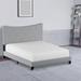 Luxurious Contemporary Style Upholstered Queen Bed, Grey