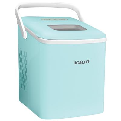 Igloo 26-Pound Automatic Self-Cleaning Portable Countertop Ice Maker Machine With Handle, Aqua