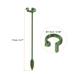 Plant Support Stakes Plastic Single Stem Ring Clips for Garden Plants - Green