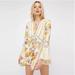 Free People Dresses | Free People Lovestoned Floral Tunic Dress Embroidered Mini Oversized S | Color: Cream/Yellow | Size: S