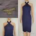 Ralph Lauren Dresses | Black Label Ralph Lauren Halter Dress Navy Blue Cocktail Built In Bra | Color: Blue | Size: 4