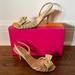 Kate Spade Shoes | Kate Spade Gold Bow Evening Shoe Size 8.5m | Color: Gold | Size: 8.5