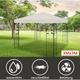 Ersatzdach Pavillon Dächer und -Seitenteile 3x3M Pavillondach für Gazebo pvc Dachplane für