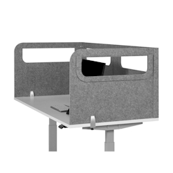 BakkerElkhuizen BE Safety Screen Tischtrennwand U-Form Fenster S, grau Image