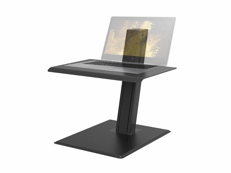 Humanscale QuickStand Eco notebook Steh-Sitz Arbeitsplatz, schwarz Image
