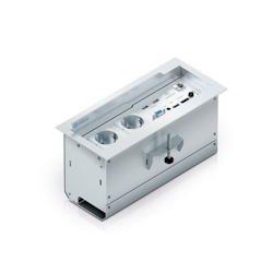 PureLink mediahub In-table Tischanschlussfeld Daisy Chain, Alu-silber Image