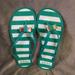 Coach Shoes | Coach Flip Flop Thong Sandals | Color: Green/White | Size: 7